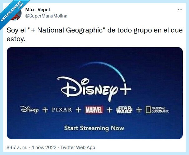 national geographic,disney +,grupo