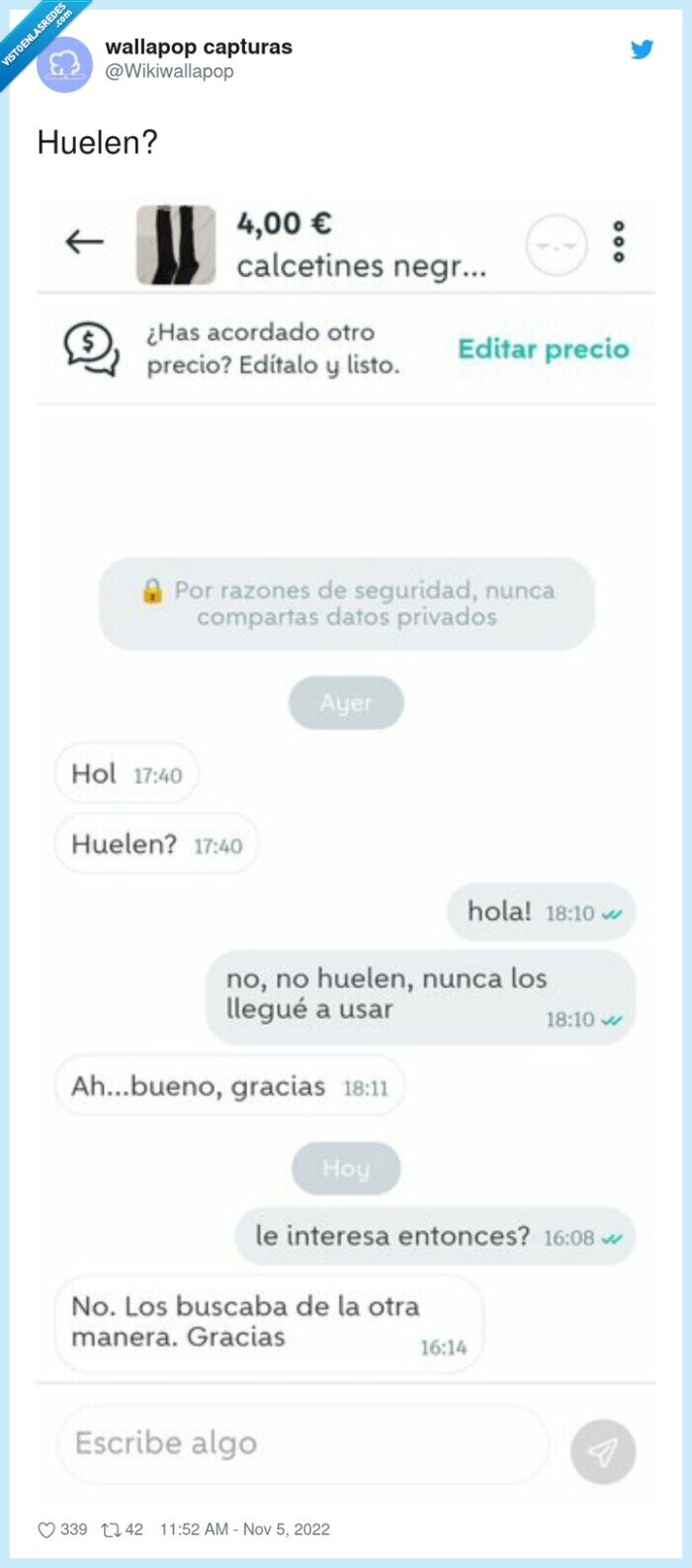 oler,calcetines,wallapop