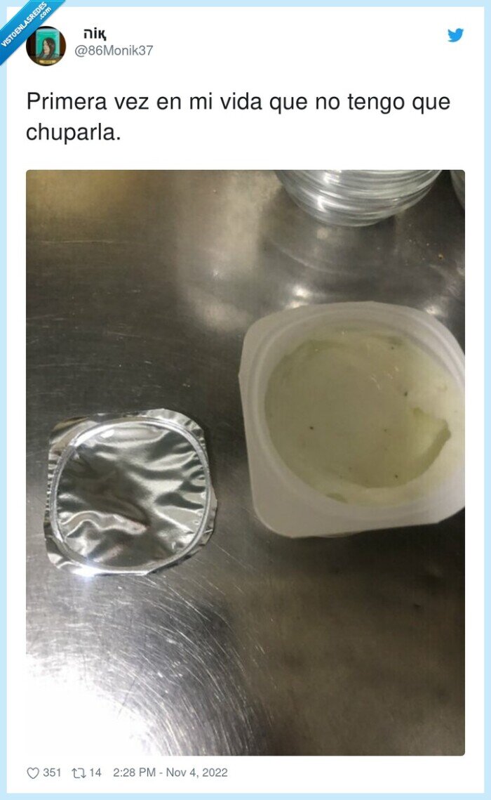 chupar,tapa,yogur,limpia