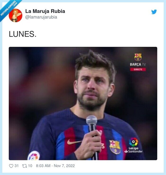 lunes,pique,llorar