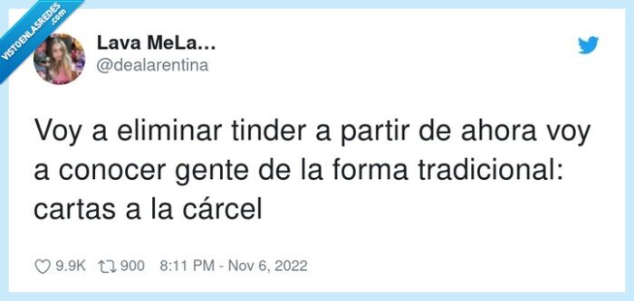 tradicional,eliminar,conocer,cárcel,tinder