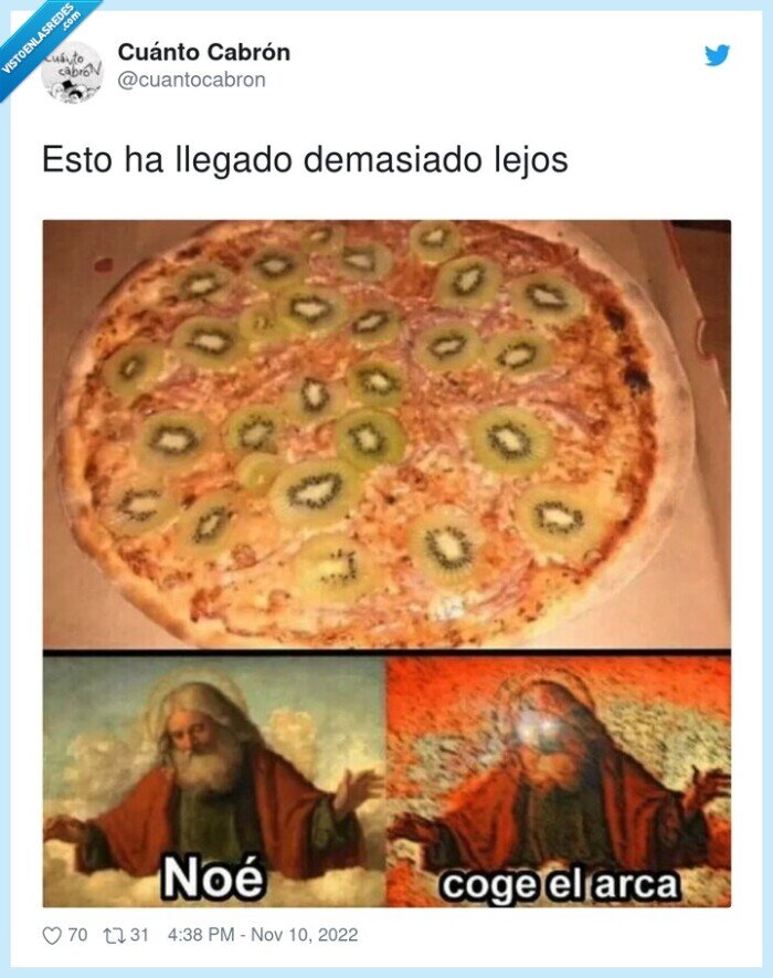 noe,arca de noe,pizza,kiwi