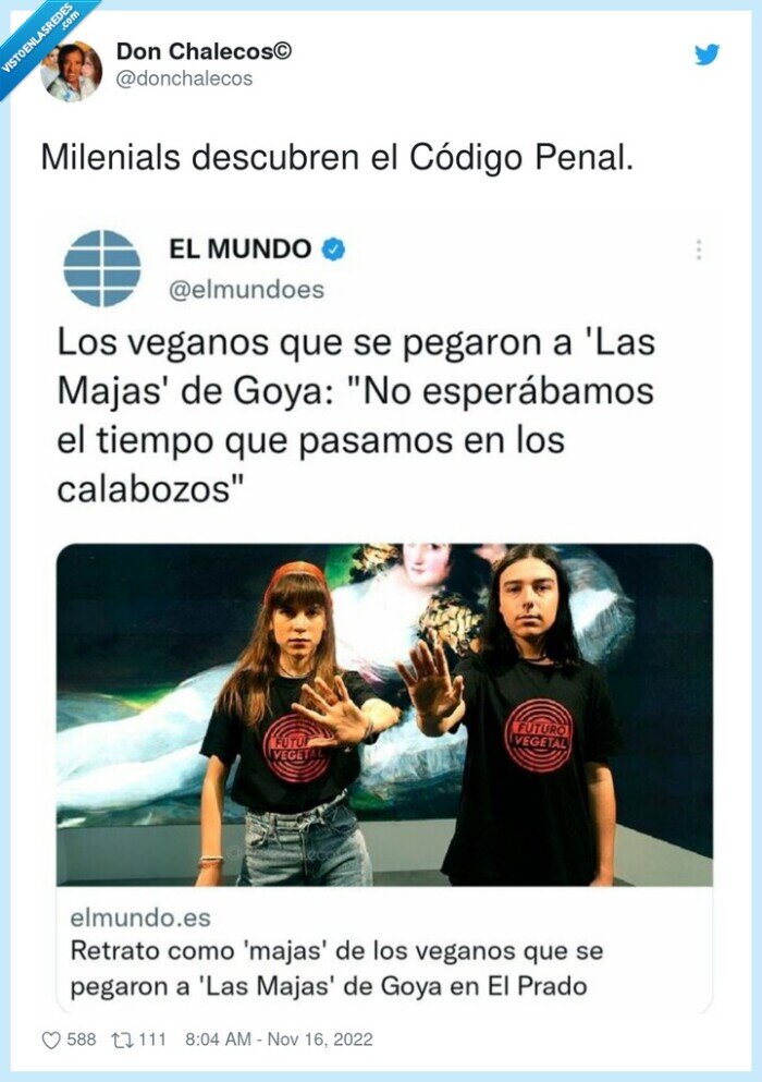 millennials,descubrir,código penal,activistas,obras de arte