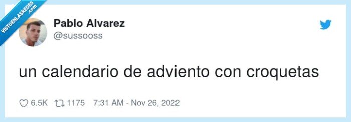 calendario,croquetas,adviento