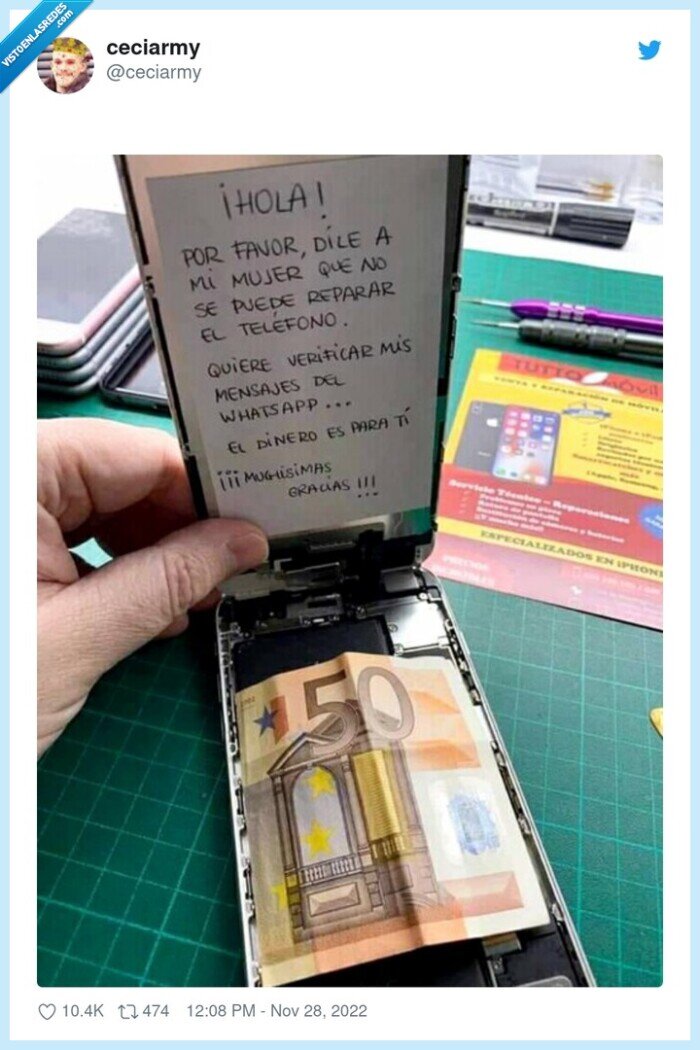 billete,soborno,whatsapp,movil,conversacion