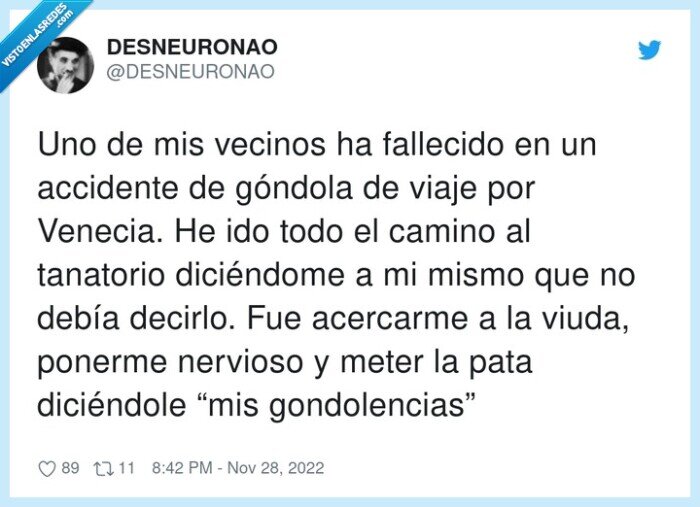gondolencias,fallecido,accidente,venecia,gondola
