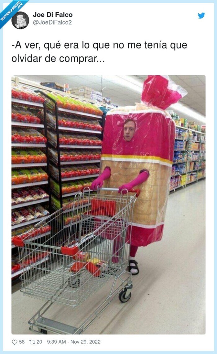 olvidar,comprar,pan,supermercado