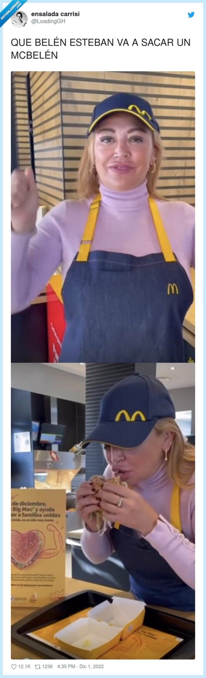 mcbelén,belén esteban,mcdonalds,hamburguesa