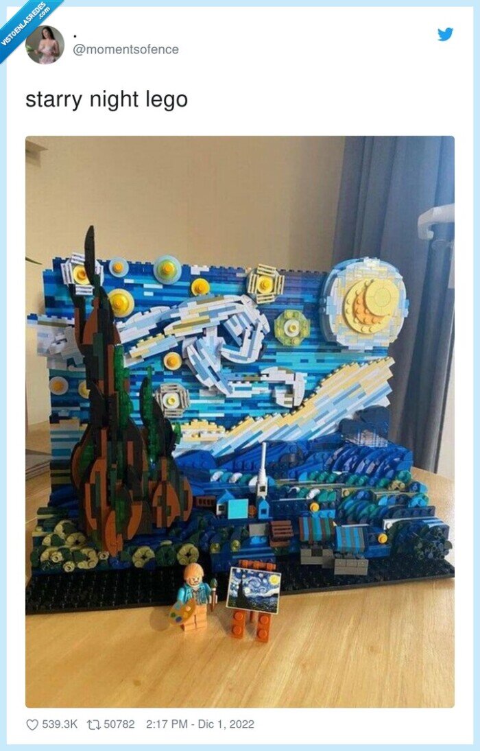 starry night,lego,van gogh