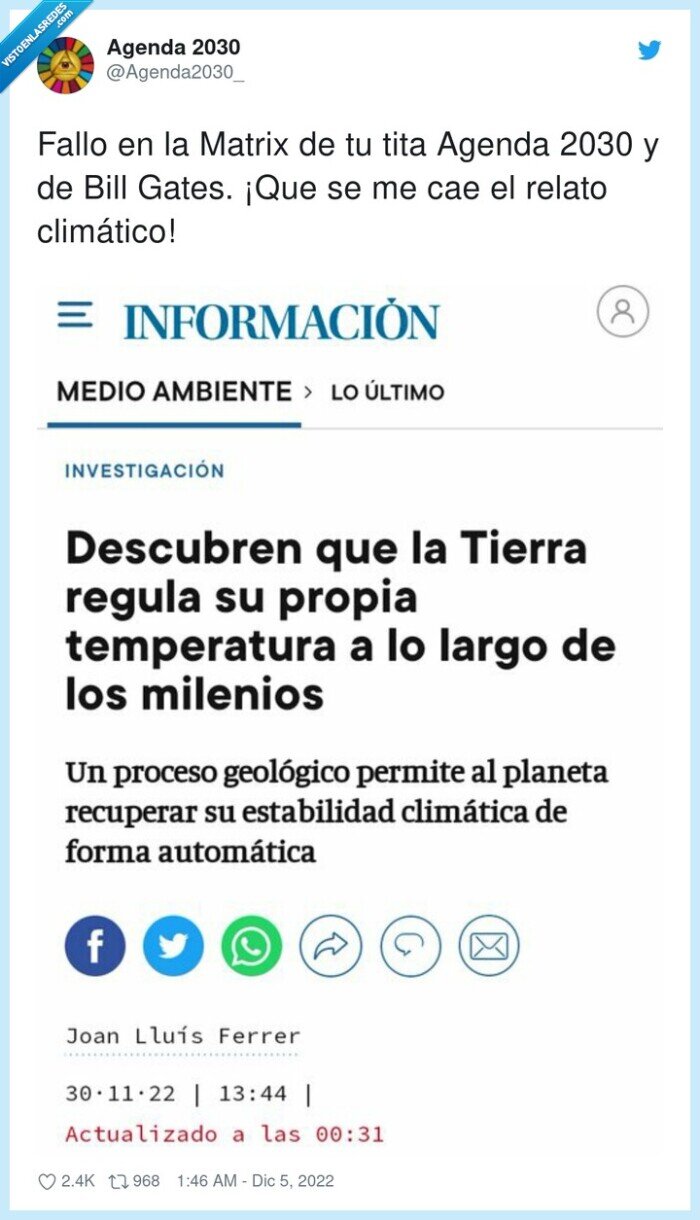 cambio climático,matrix,agenda 2030,relato,fallo