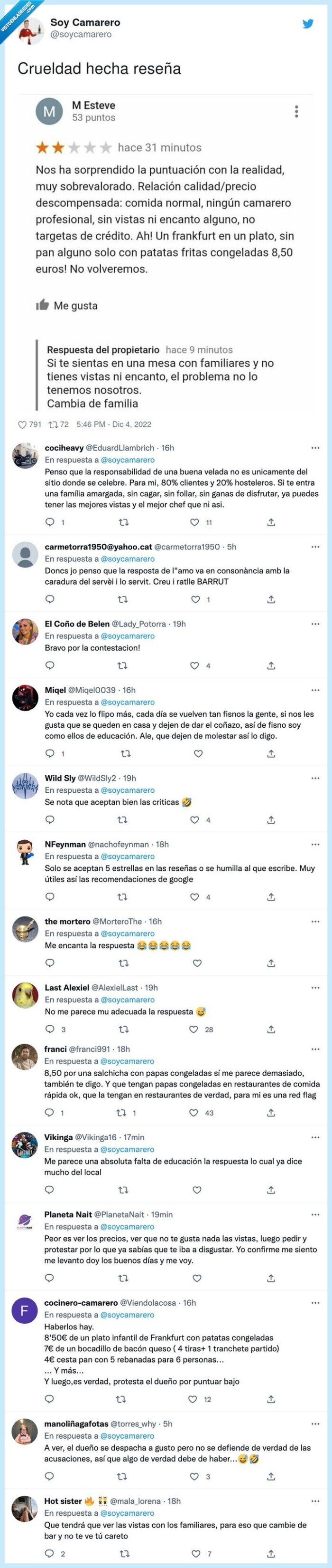 crueldad,rese&ntilde;a,restaurante,vistas