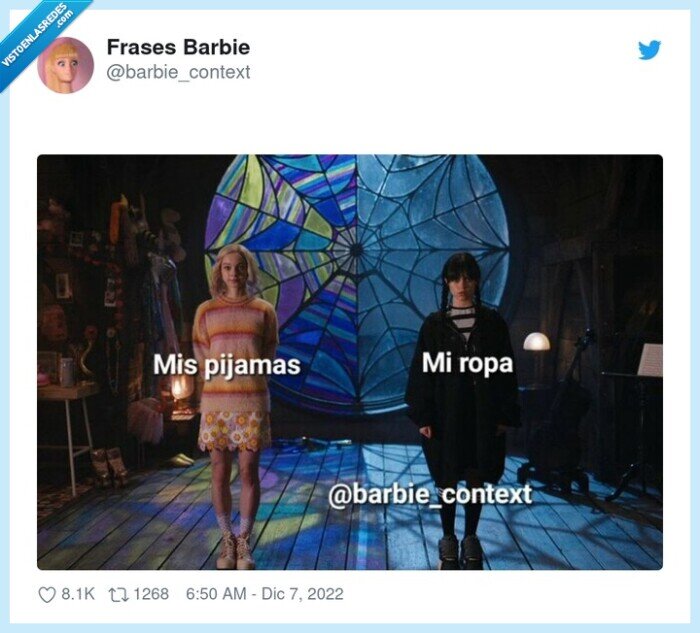 miercoles,pijama,colores,gotica