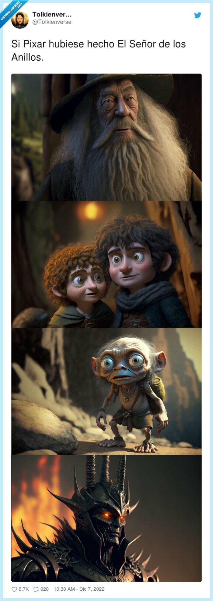 señor de los anillos,pixar,hecho