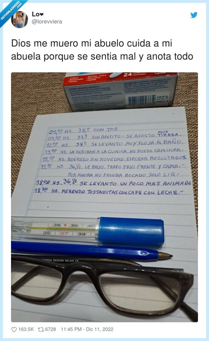 abuelo,abuela,enfermo,escribir