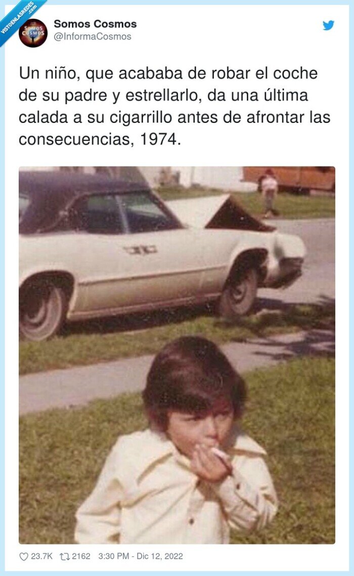 consecuencias,estrellar,cigarrillo,coche,padre,niño,fumar