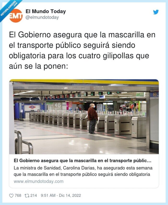 obligatoria,mascarilla,transporte público,gobierno