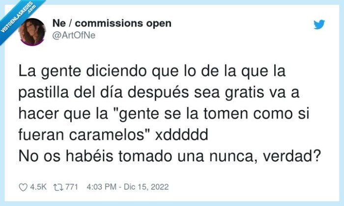 caramelos,pastilla del día después,dolor