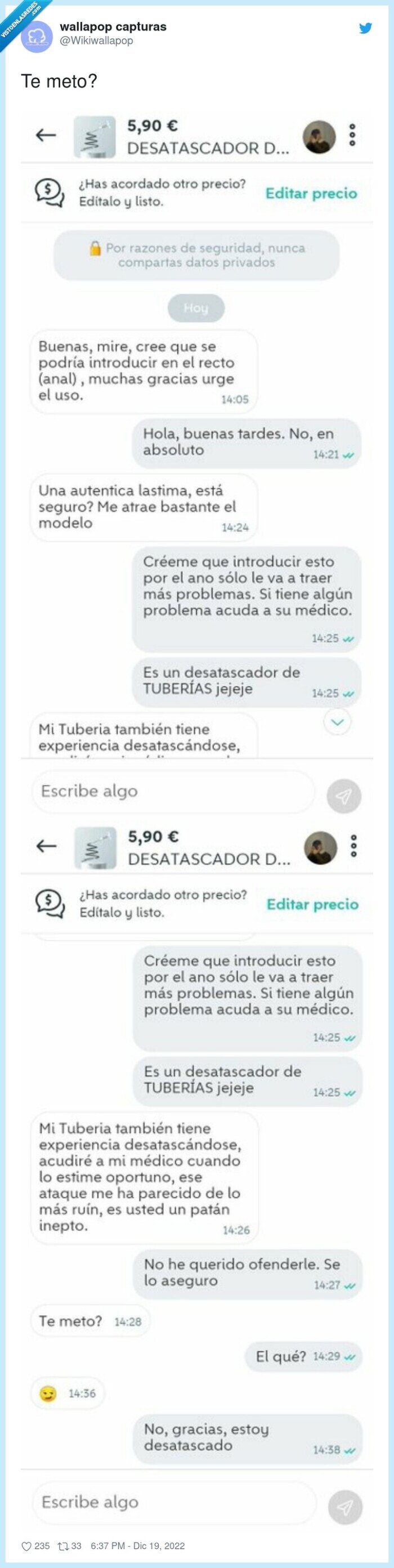desatascador,troll,venta