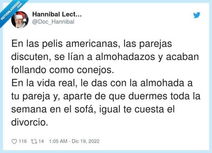 peliculas americanas,almohadazos,discutir,divorcio,almohada