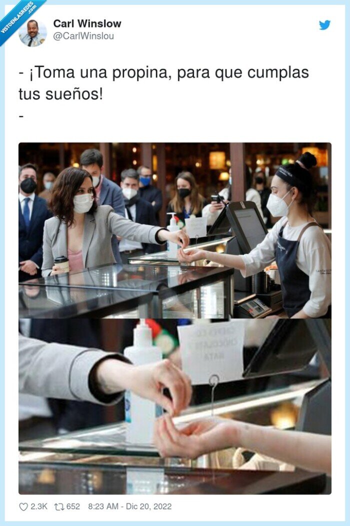 propina,ayuso,sueños,toma,estafa