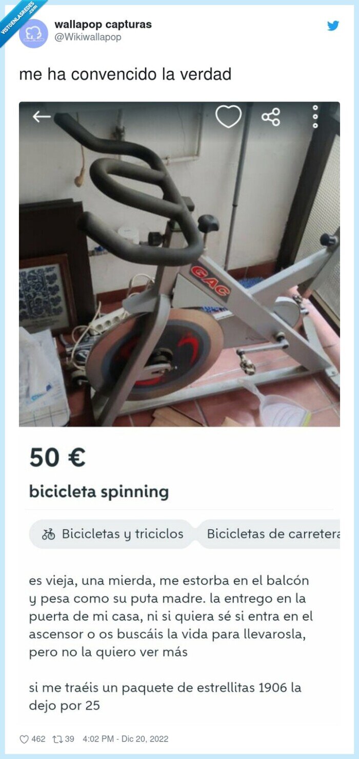 convencimiento,bici,regalar,pesada
