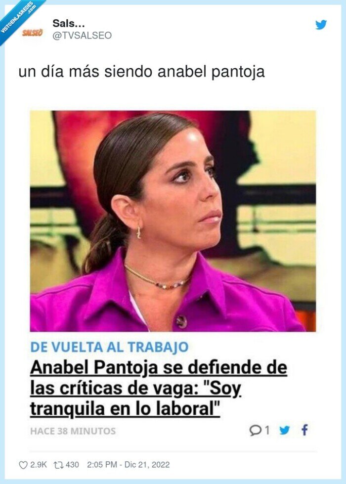 anabel pantoja,trabajo,laboral,tranquila