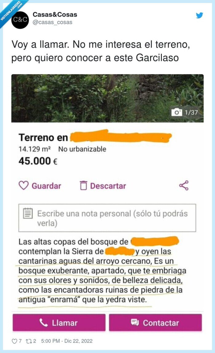 garcilaso,terreno,conocer,llamar