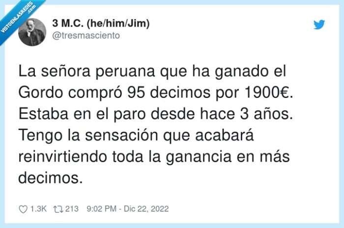 reinvirtiendo,sensación,ganancia,lotería,señora,1900€,peruana