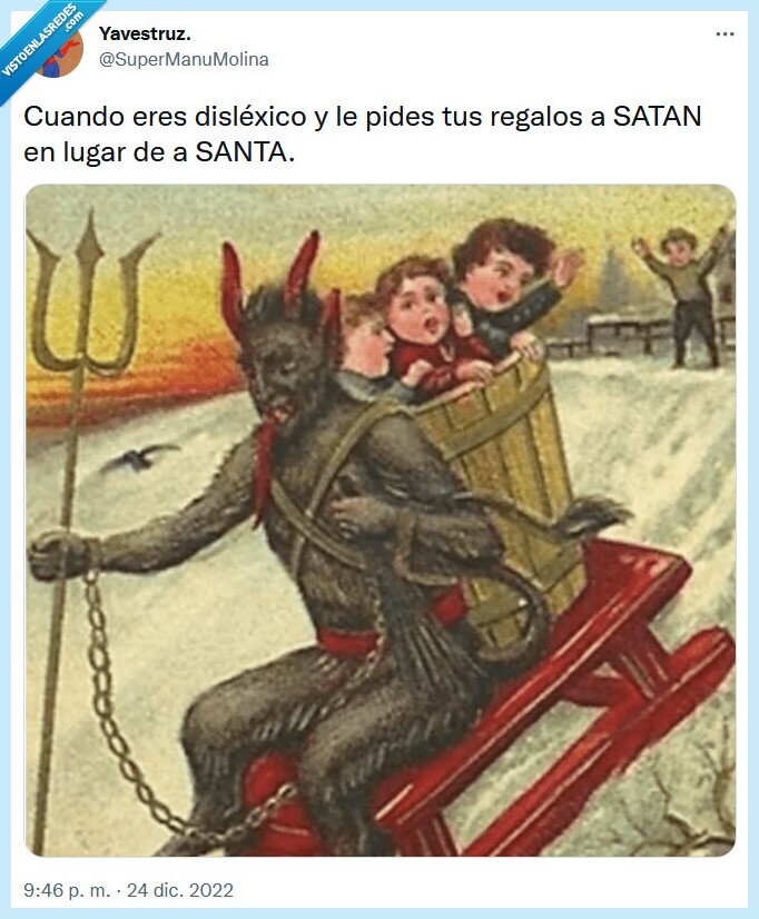 santa,satán,regalos,disléxico