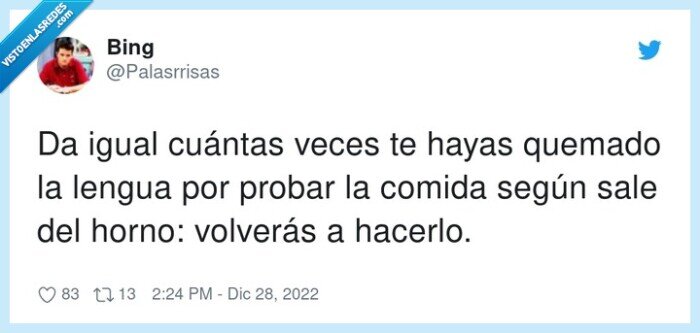 quemado,lengua,probar