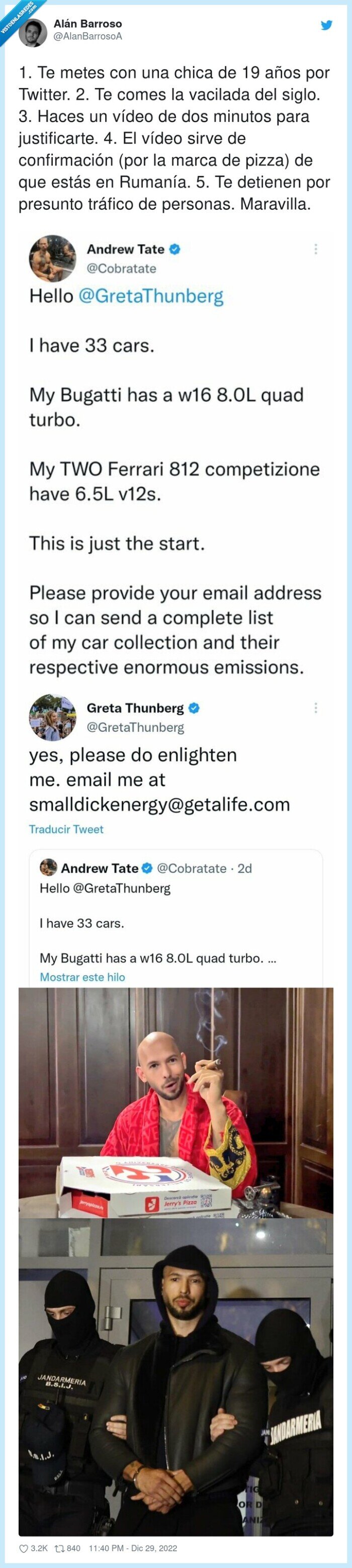 confirmación,justificarte,maravilla,personas,tráfico,vacilada,greta thunberg,andrew tate