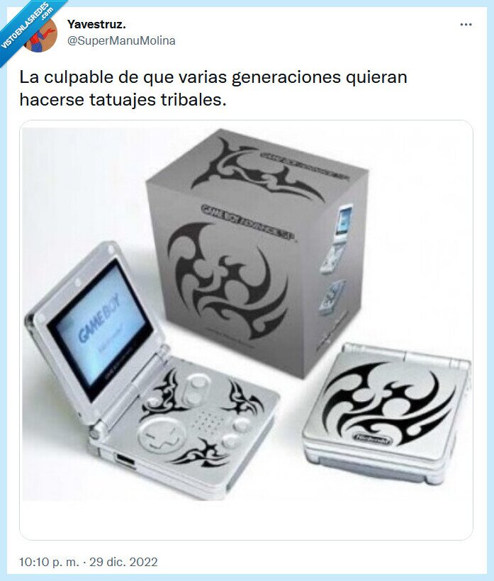 tribales,game boy advance sp,tatuajes