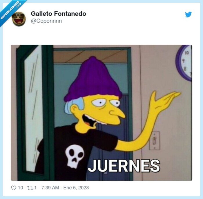 juernes,mr burns,viernes,jueves