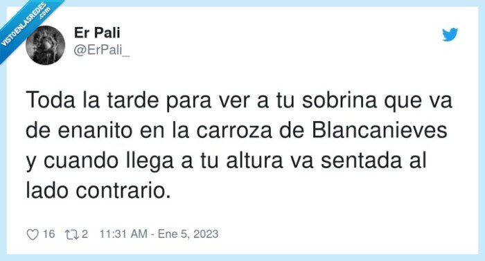 blancanieves,reyes magos,enanito,sobrina,carroza,sentada