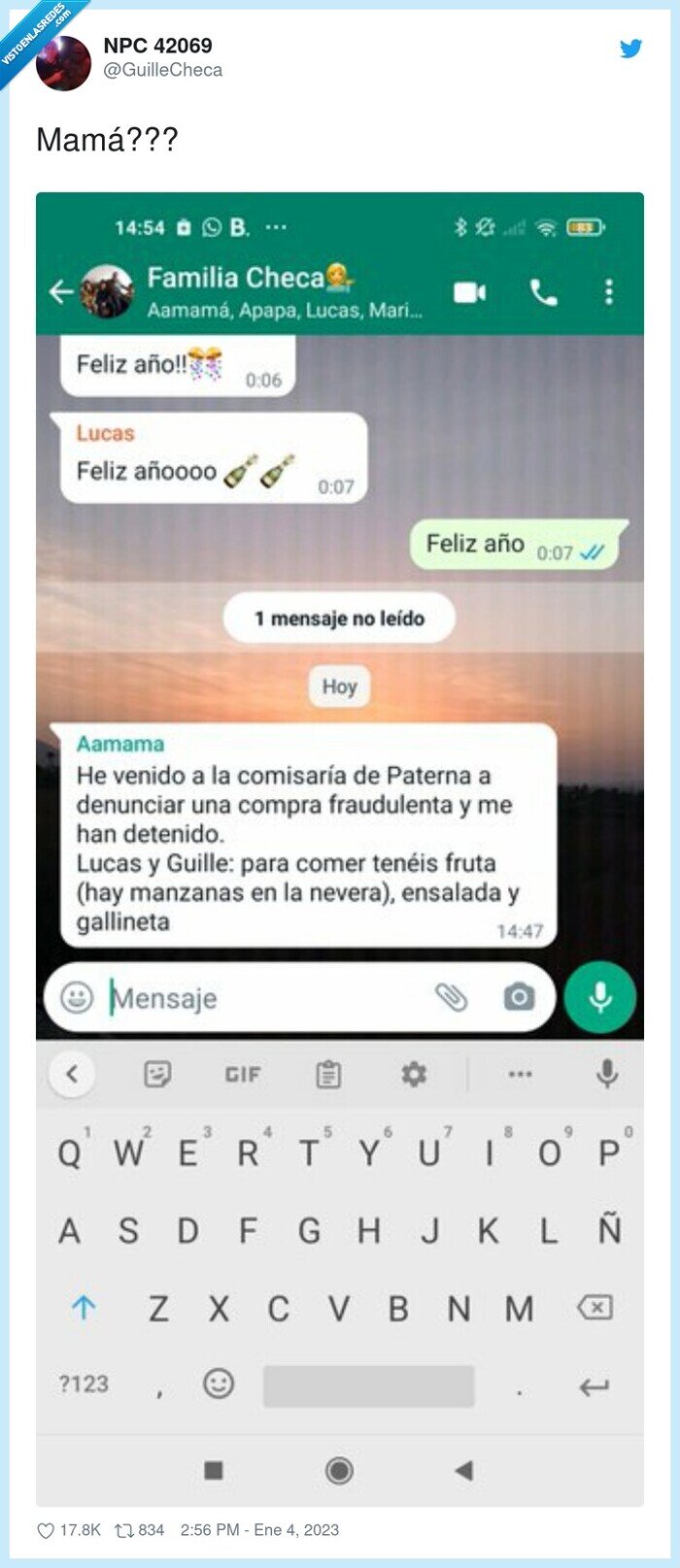 madre,carcel,detenida,whatsapp