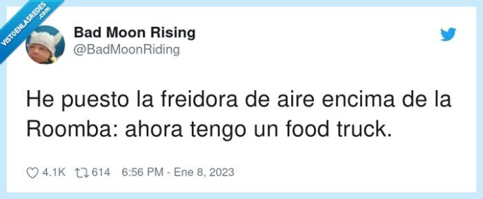 freidora,encima,roomba,food truck