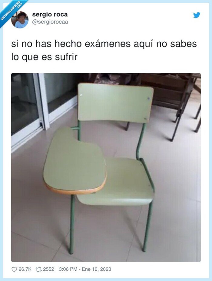 exámenes,sufrir,silla,mesa