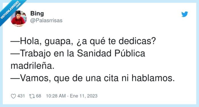 madrileña,sanidad pública,dedicarse,trabajo