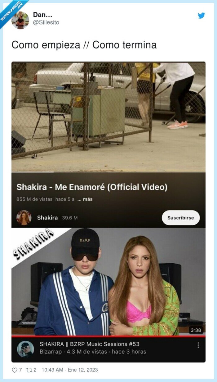 empezar,terminar,relacion,pique,shakira,bizarrap