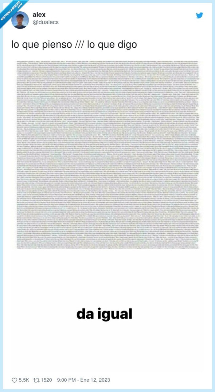 pensar,decir,da igual