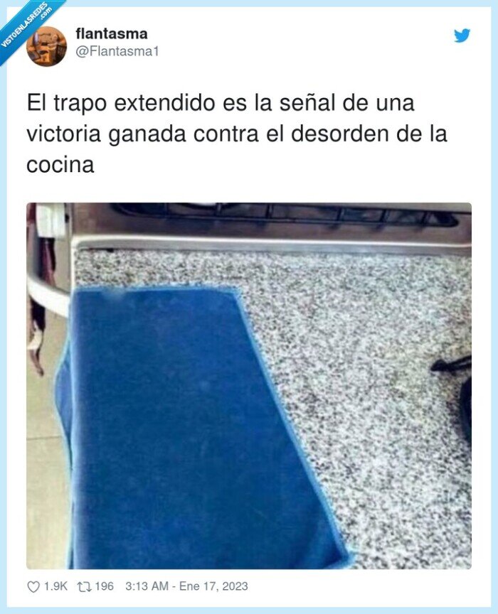 trapo,victoria,desorden,señal,ganada,cocina