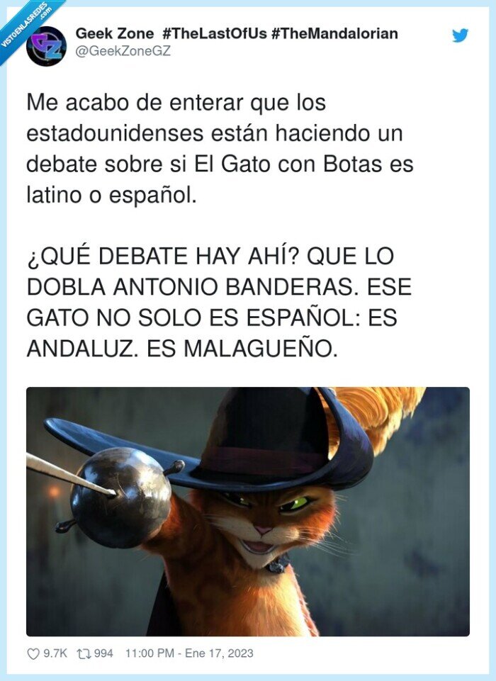 estadounidenses,malagueño,español,antonio banderas,enterar,gato con botas