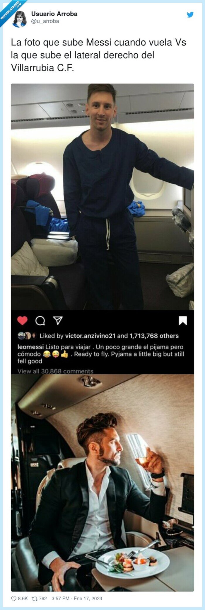 villarrubia,lateral derecho,cuando,messi,volar,avión privado