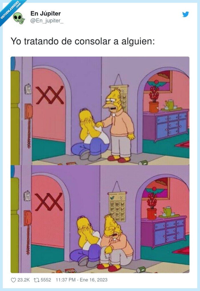 tratando,consolar,llorar,homer