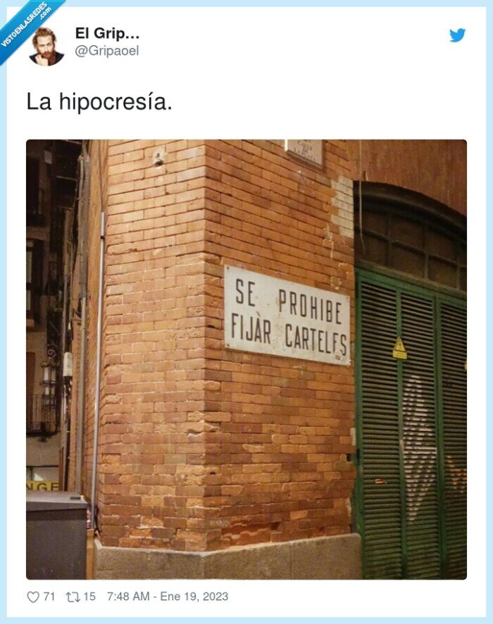 hipocresía,cartel,fijar