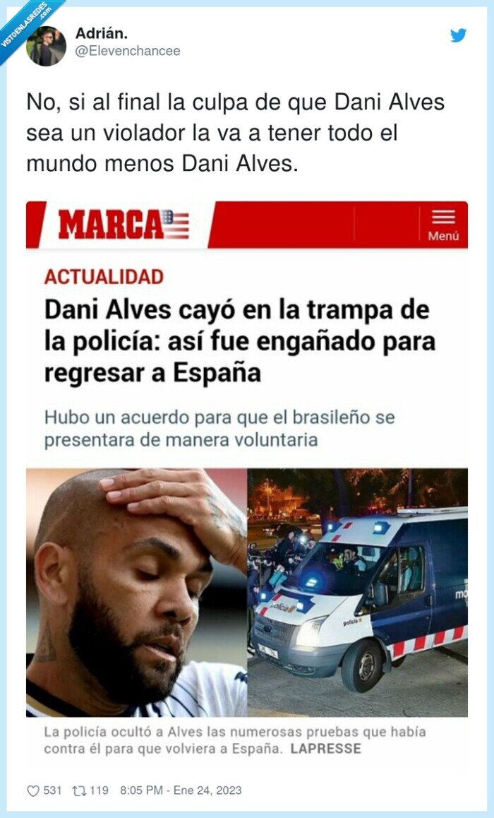 dani alves,trampa,policía