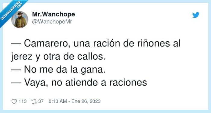 camarero,riñones,raciones,ración,atiende,callos