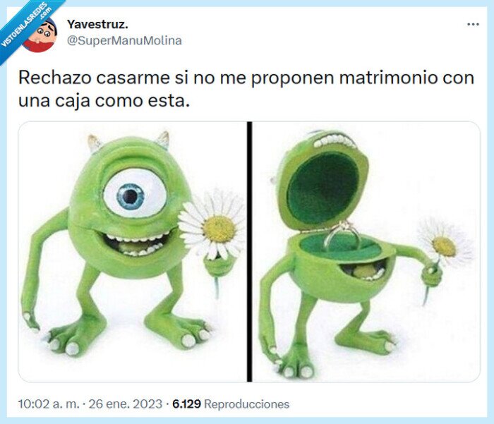 monstruos sa,matrimonio,pedir,caja