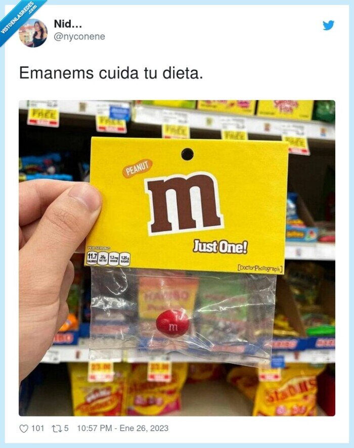 emanems,cuidar,dieta,bolsita,m&m