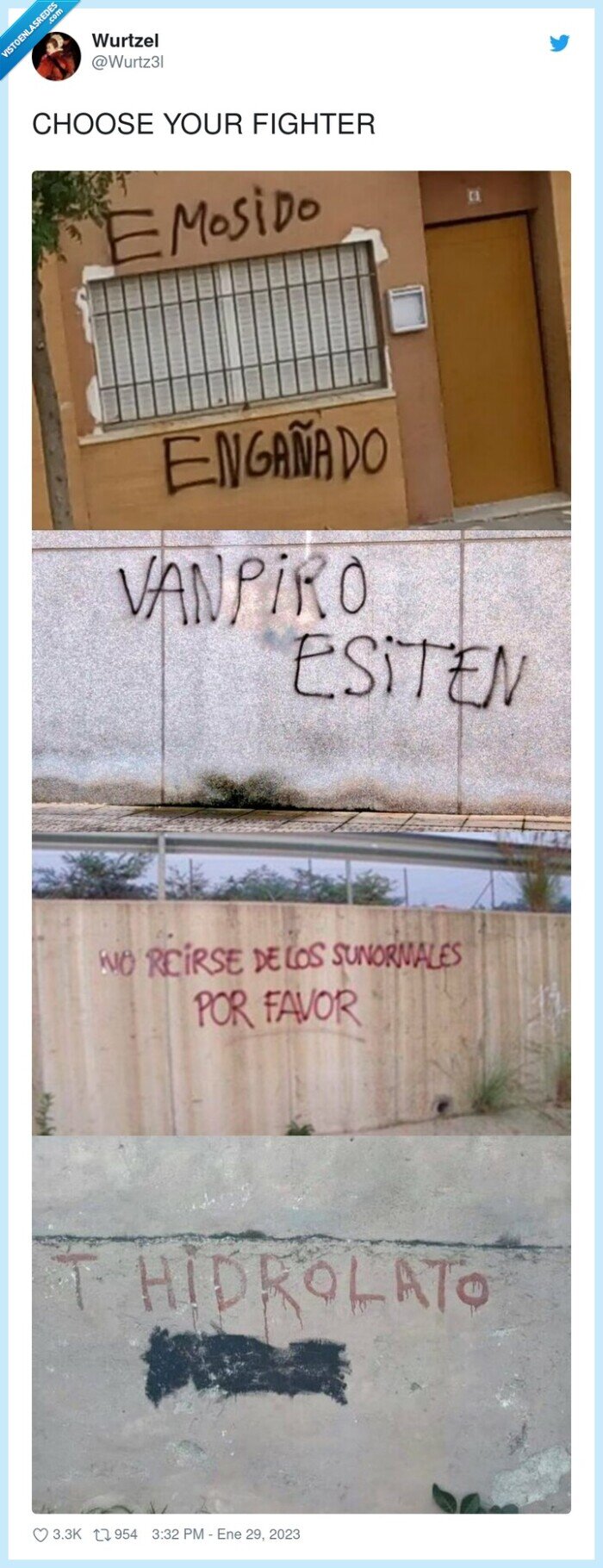 choose your fighter,pintadas,pared,incultos